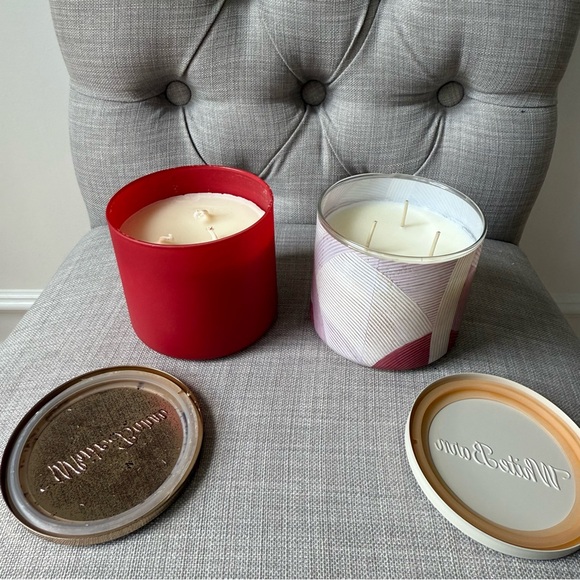 2 White Barn 3-Wick Candles‎ NEW - Picture 3 of 3